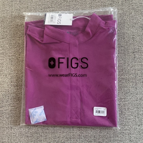 FIG Clothing Rafaela Mandarin Collar Scrub Top - Picture 1 of 3